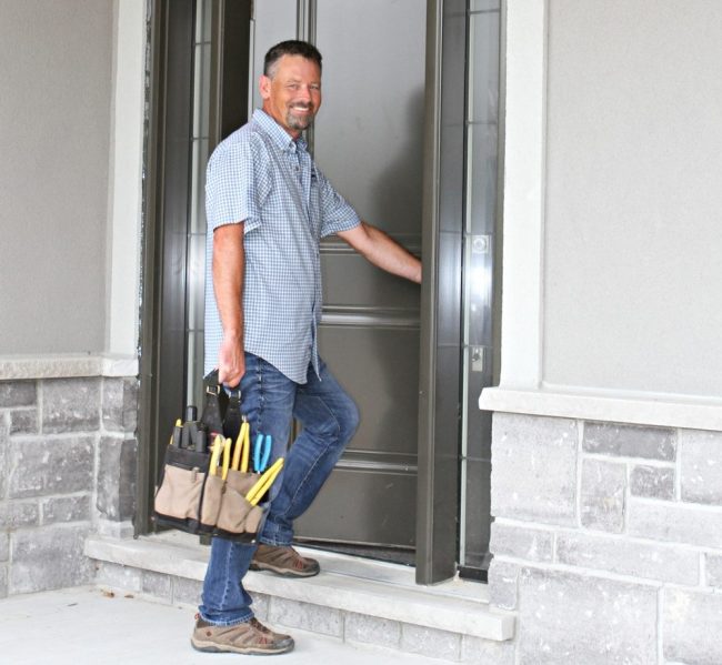 Bill at front door2 Grand River Heating and Cooling Senior Technician and Owner, Bill Ibbott